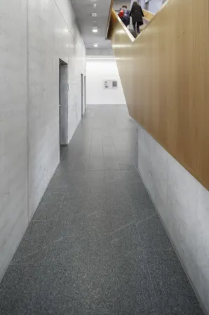flooring made of dark granite