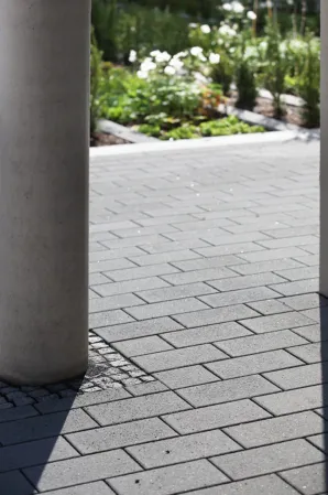 granite column and granite paving