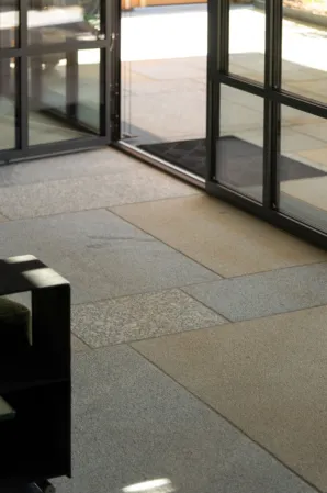 Flooring made from three different granites