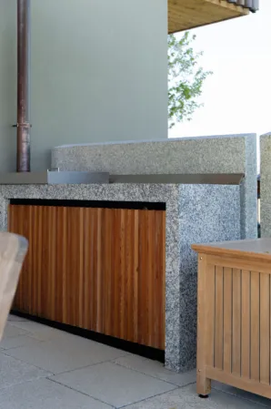 Outdoorkitchen made from granite