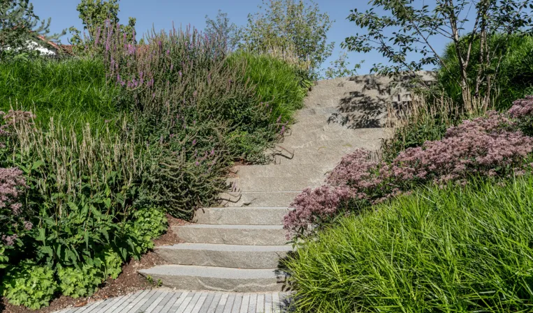 stairs made of boulder slabs